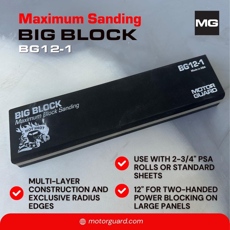 Motor Guard - Big-Block Maximum Sanding Block 12 (BG12-1), One Size - Image 2